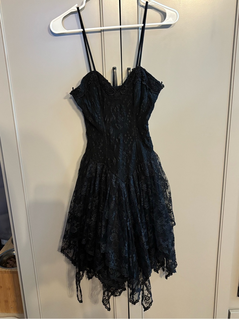 Florencia Fiume Vintage black lace dress M